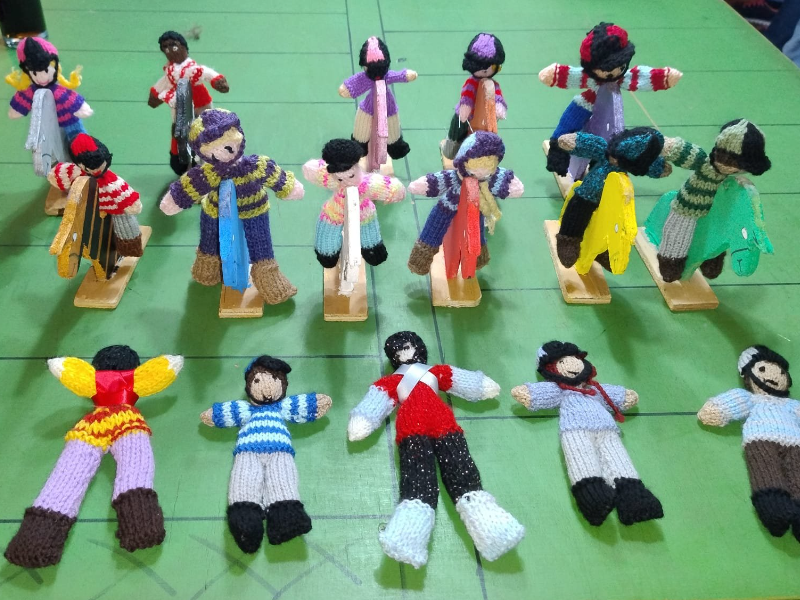 Jockeys on the pool table