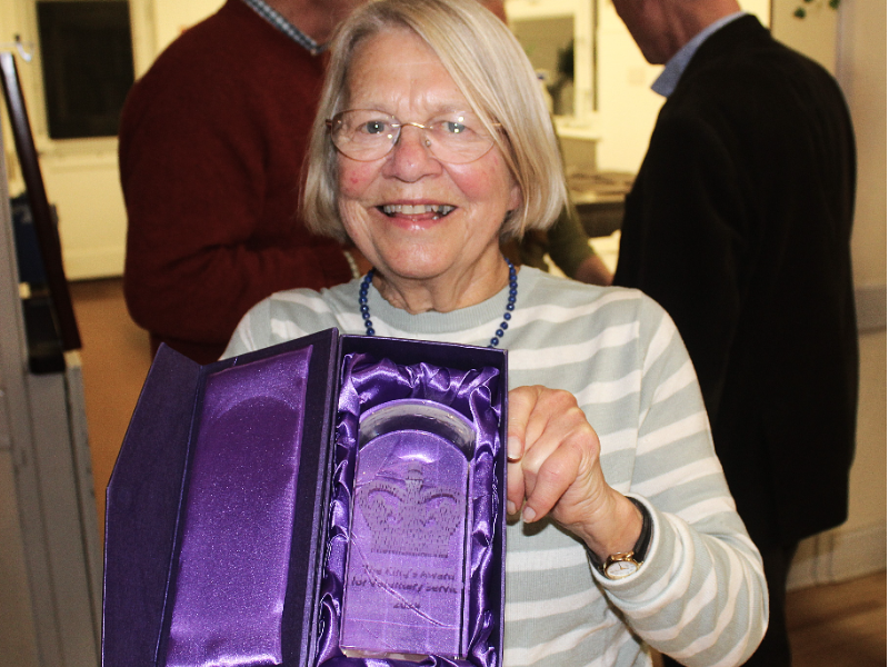 Appleton with trophy 2 Volunteer from Appleton holding their award