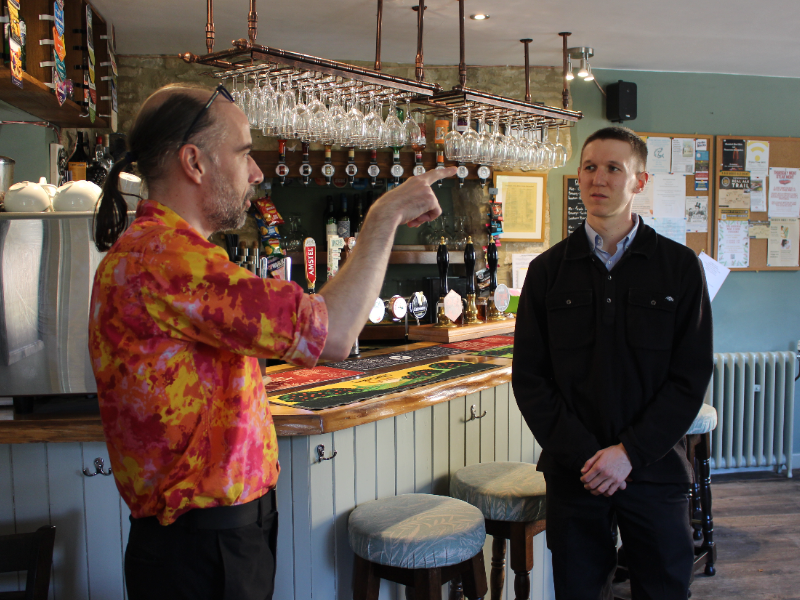 James Dady with Craig at the White Horse