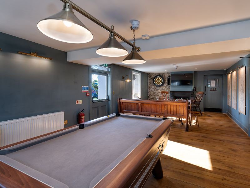 New pool table and modernised area