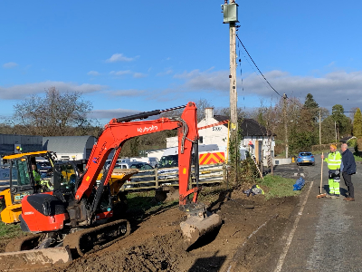 Dryslwyn building work