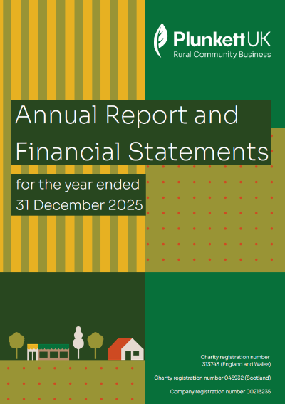 Front cover of the Plunkett UK report of the trustees and annual accounts 2025