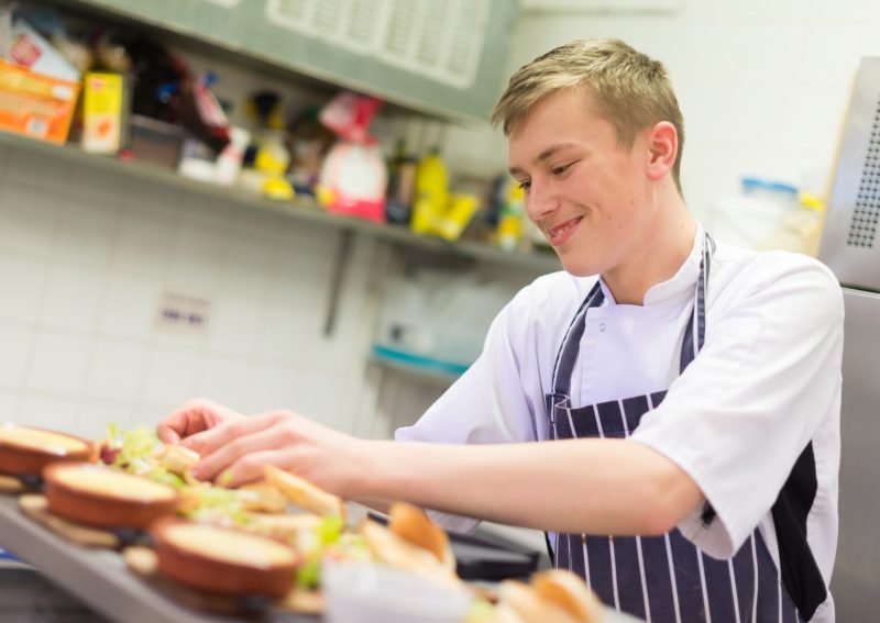 Young chef at a community pub A young chef at the Duke of Marlborough pub
